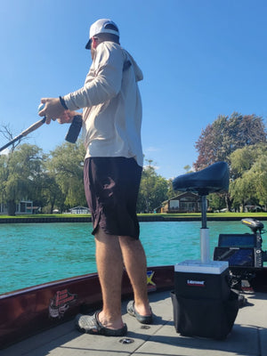 Lakewood Tackle Storage Solution for Musky/Pike goes right over your boat pedestal! Perfect for holding those larger bass swimbaits too! Easy/quick/convenient bait access. Made in the USA. Lifetime Warranty.