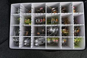Lakewood Spinnerbait Deposit Box. Perfect storage for your spinnerbaits, buzzbaits, and more. Designed to fit in the compartments of your boat. Hanging storage allows spinnerbaits and buzzbaits to hang down without putting any added tension on the bait frame. Mesh Bottom to allow air flow for drying and to keep baits from rusting. Made in the USA.