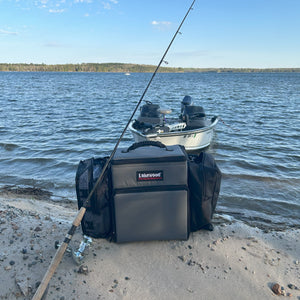 Lakewood Magnum Top Shelf Lakewood Tackle go-anywhere case for all types of fishing and for all seasons! Perfect for all species - walleye, bass, musky, salmon, and more! Holds six 3700 style boxes or three 3730 style storage boxes or mix and match (NOT INCLUDED) Optional Zippered side pockets (NOT INCLUDED). Made in the USA. Lifetime Warranty.