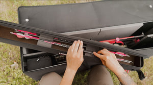 The Lakewood Products Arrow Case is designed to fit into arrow storage compartment of our bow cases or can be used individually to protect your arrows. Holds up to 18 arrows in internal foam compartments. Allows you to leave broadheads attached. Made in the USA. Lifetime Warranty.