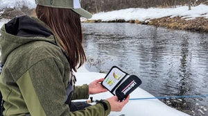 Lakewood Products Lure Storage. Convenient sized and heavy foam securely holds and helps you organize and keep your ice fishing lures, jigs, stinger hooks, treble hooks, and more protected! Folds compactly like a wallet and closes with a Velcro® tab. Clear pocket on spine for labeling. Made in USA.