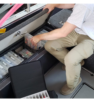 Lakewood Mesh Money Tackle Storage Bags! Holds Lure Wallets, Vaults, utility boxes, and other items from shelf to vehicle to boat compartments. Fill with clothing and/or gear as your options are endless. Mesh allows air circulation for faster drying. Perfect for salt water rinsing of items as well. Made in the USA.