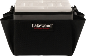 Lakewood Tackle Storage Solution for Walleye/Bass goes right over your boat pedestal! 6 storage pockets on the side hold planer boards or plastics Holds more than 3 dozen lures. Easy/quick/convenient bait access. Made in the USA. Lifetime Warranty.