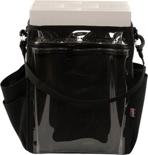 Lakewood Tackle Storage Solution for Musky/Pike goes right over your boat pedestal! Perfect for holding those larger bass swimbaits too! Easy/quick/convenient bait access. Made in the USA. Lifetime Warranty.