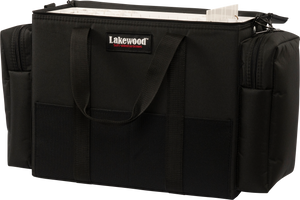 Lakewood Musky Upright Tackle Case for Musky/Pike and those larger baits and bucktails. Also great for those larger swim baits! Floats when loaded! (when fully zipped) Made in the USA. Lifetime Warranty. Perfect fishing tackle storage solution!