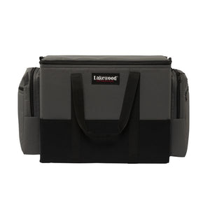 Pictured is the Large. Two sizes available and redesigned interior! The Ultimate Swimbait Tackle Storage! Keep those expensive baits protected! Separate compartments to hang swim baits with individual rods and clips. Front pockets for tools and zippered side pockets for storage.