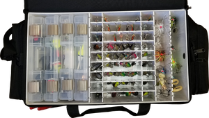 Lakewood Products Tackle Case for Walleye, Bass, Crappie and other species! The ULTIMATE Tackle Box! Removable dividers for hanging lures. Additional hanging storage for swim baits, etc… Storage for plastics and utility boxes. Perfect all around tackle storage solution for boat, shore, or kayak! Made in the USA.
