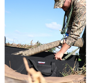 All-in-one complete gun case for your rifle or shotgun! Convenient, top-loading, drop-in design. Extra-thick foam interior keeps gun protected and secure (can be cut to customize fit of gun). TSA Compliant. Molle webbing on front with optional pocket. Made in the USA. Lifetime Warranty.