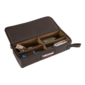 Lakewood Products Archery Accessory Case is designed to fit into the storage compartment of the bow or crossbow cases or can be used separately to hold your broadheads, field tips, wrenches and other bow accessories!
