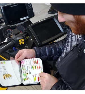 Lakewood Products Lure Storage. Convenient sized and heavy foam securely holds and helps you organize and keep your ice fishing lures, jigs, stinger hooks, treble hooks, and more protected! Folds compactly like a wallet and closes with a Velcro® tab. Clear pocket on spine for labeling. Made in USA.