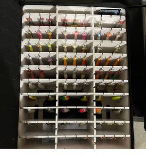 Lakewood Products Tackle Case for Walleye, Bass, Perch, Panfish, Blue Gill, and more! Perfect storage for your smaller fishing lures, spoons, glide baits, shiver minnows, jigging raps, rippin’ raps, and more! Fits in the compartments of your boat! Mesh Bottom to allow air flow for drying. Made in the USA.