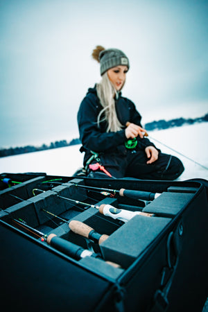 Lakewood brings you the Ultimate Ice Rod Case! Designed to hold all your gear while protecting your rods and reels. Will accommodate rods up to 44" in length. Perfect for the back of your ATV/UTV or snowmobile. Customizable foam and lots of storage. Made in the USA. Lifetime Warranty.