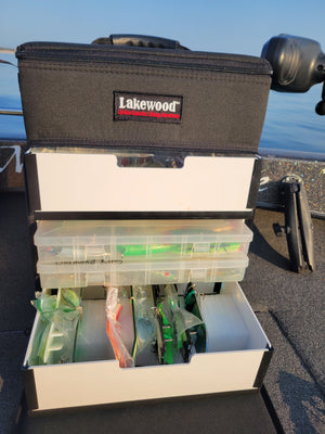 Lakewood Magnum Top Shelf Lakewood Tackle go-anywhere case for all types of fishing and for all seasons! Perfect for all species - walleye, bass, musky, salmon, and more! Holds six 3700 style boxes or three 3730 style storage boxes or mix and match (NOT INCLUDED) Optional Backpack Straps (NOT INCLUDED). Made in the USA. Lifetime Warranty.