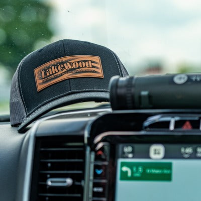 Richardson 112 Snapback Hat with the Lakewood Logo on a Leather Patch