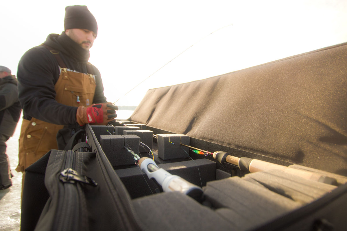 Lakewood brings you the Ultimate Ice Rod Case! Designed to hold all your gear while protecting your rods and reels. Will accommodate rods up to 44" in length. Perfect for the back of your ATV/UTV or snowmobile. Customizable foam and lots of storage. Made in the USA. Lifetime Warranty.