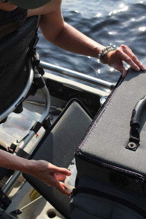 Lakewood Magnum Top Shelf Lakewood Tackle go-anywhere case for all types of fishing and for all seasons! Perfect for all species - walleye, bass, musky, salmon, and more! Holds six 3700 style boxes or three 3730 style storage boxes or mix and match (NOT INCLUDED) Zippered side pockets additional. Made in the USA. Lifetime Warranty.