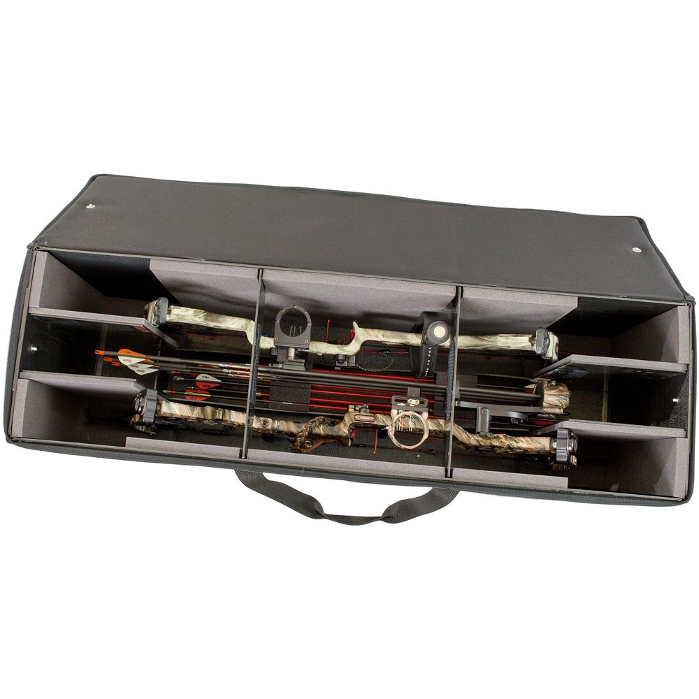Double 46" Bow Case COMBO - open interior view