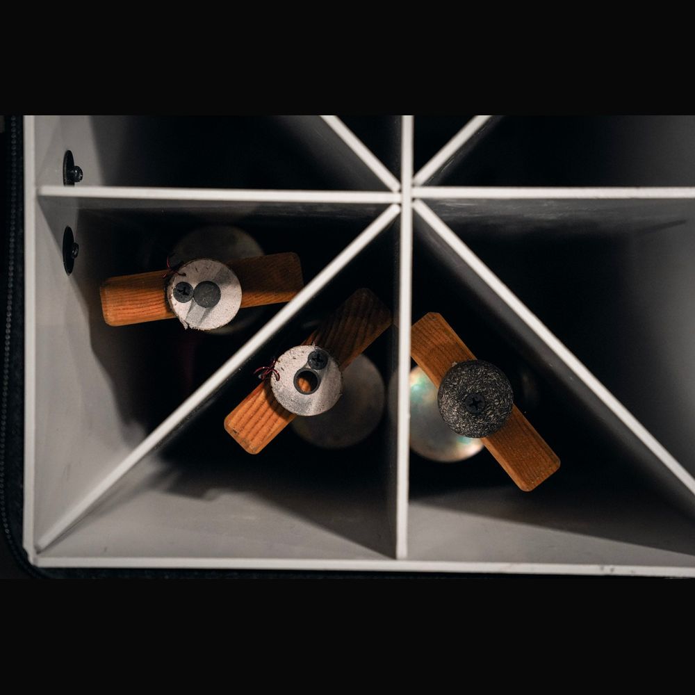 Ice Pak - Ice Fishing Tip Up Storage - open interior view