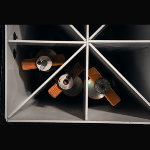 Ice Pak - Ice Fishing Tip Up Storage - open interior view