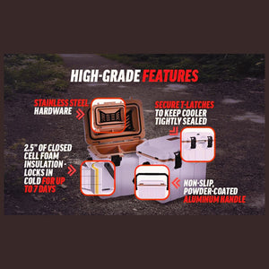 Lakewood 45 QT Hard Cooler WITH Wheels - in use on the water