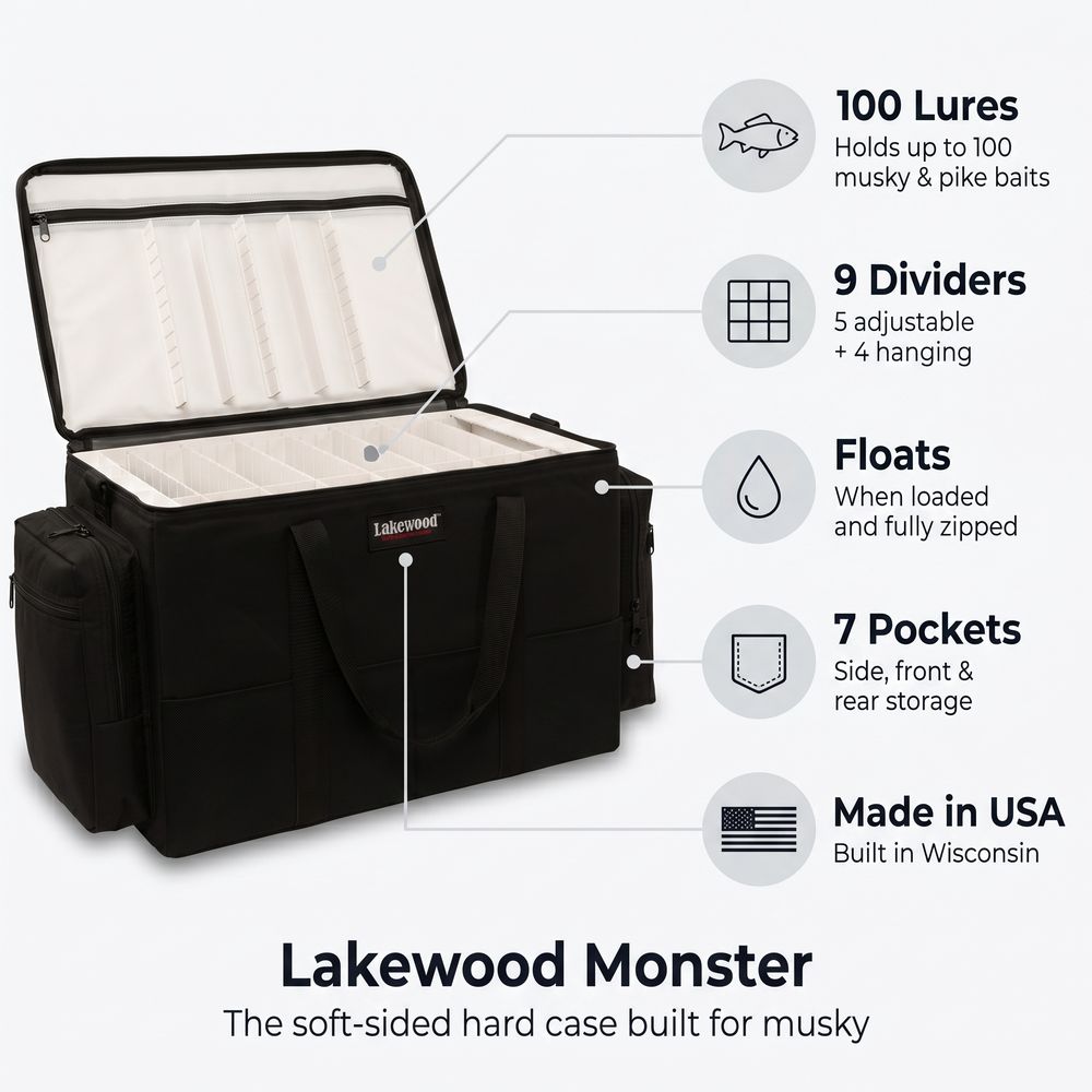 Musky Monster Freshwater Tackle Box - in use on the water