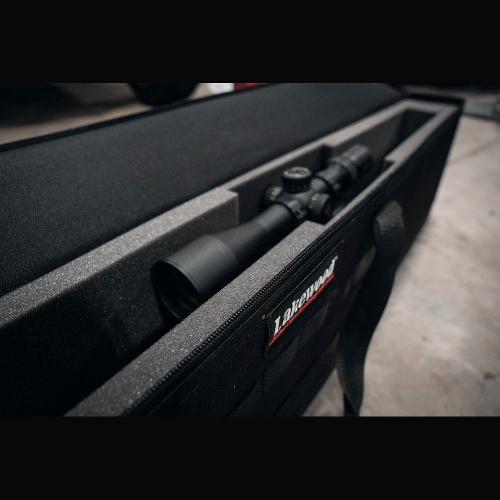 Single Scoped Rifle or Shotgun Case Long - open interior view