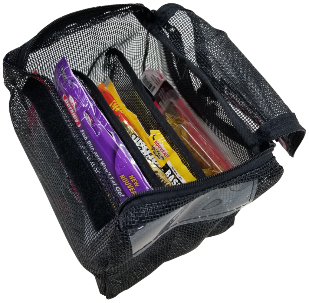 Keep all your baits, no matter the packaging, perfectly organized. Will hold baits that come in clam shell packaging.