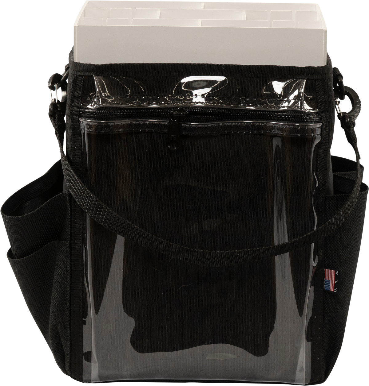 Lakewood Tackle Storage Solution for Musky/Pike goes right over your boat pedestal! Perfect for holding those larger bass swimbaits too! Easy/quick/convenient bait access. Made in the USA. Lifetime Warranty.