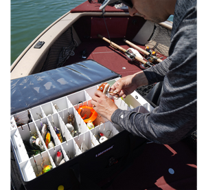 Lakewood Musky Medium Tackle Case for Musky/Pike and those larger baits. Also great for those larger swim baits! Floats when loaded! (when fully zipped) Made in the USA. Lifetime Warranty. Perfect fishing tackle storage solution!