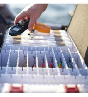 Lakewood Products Tackle Case for Walleye, Bass, Crappie and other species! The ULTIMATE Tackle Box! Removable dividers for hanging lures. Additional hanging storage for swim baits, etc… Storage for plastics and utility boxes. Perfect all around tackle storage solution for boat, shore, or kayak! Made in the USA.