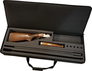 Lakewood Take Down Shot Gun Case. Compartment has room for adjustable butt plate and comb risers. 5 Choke Tube slots. Large storage area for accessories. Made for extreme protection of valuable shotgun packages. Available in 1, 2, or 3 Barrel Options. Made in the USA. Lifetime Warranty. Clay shooting sports.