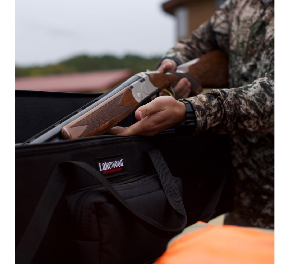 All-in-one complete gun case for your rifle or shotgun! Convenient, top-loading, drop-in design. Extra-thick foam interior keeps gun protected and secure (can be cut to customize fit of gun). TSA Compliant. Molle webbing on front with optional pocket. Made in the USA. Lifetime Warranty.