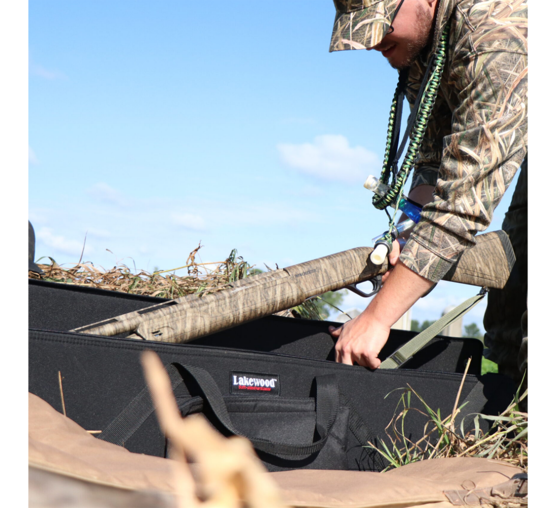 All-in-one complete gun case for your rifle or shotgun! Convenient, top-loading, drop-in design. Extra-thick foam interior keeps gun protected and secure (can be cut to customize fit of gun). TSA Compliant. Molle webbing on front with optional pocket. Made in the USA. Lifetime Warranty.