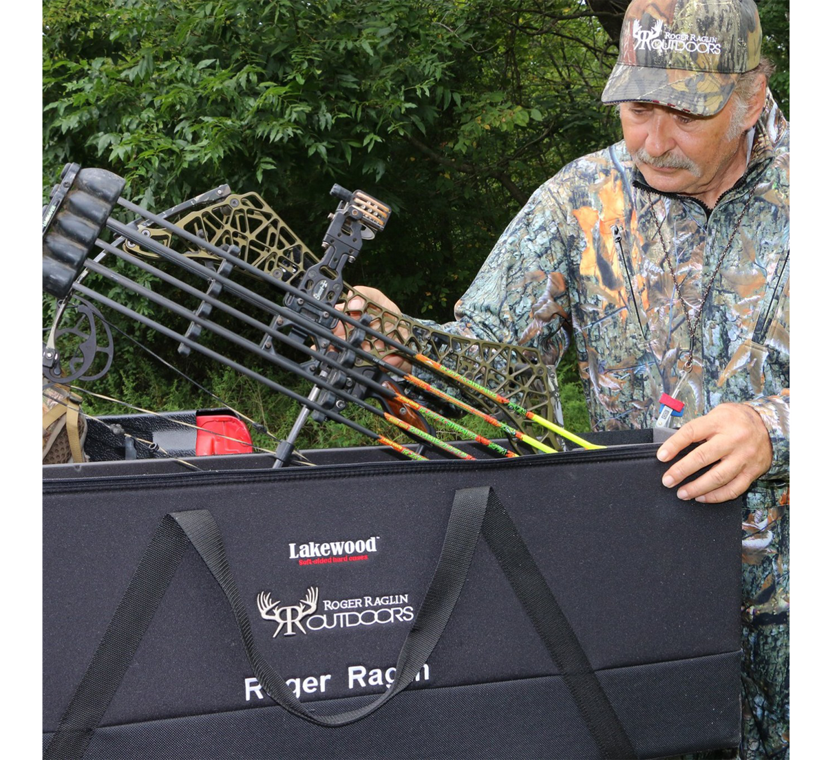 Lakewood Bow Cases offer convenient top-loading, drop-in design. Rectangular shape allows for lots of gear storage. Zippers come together to accommodate a lock D-rings for tie down or additional locking points. Lighter than most double bow cases. Made in the USA. Lifetime Warranty.