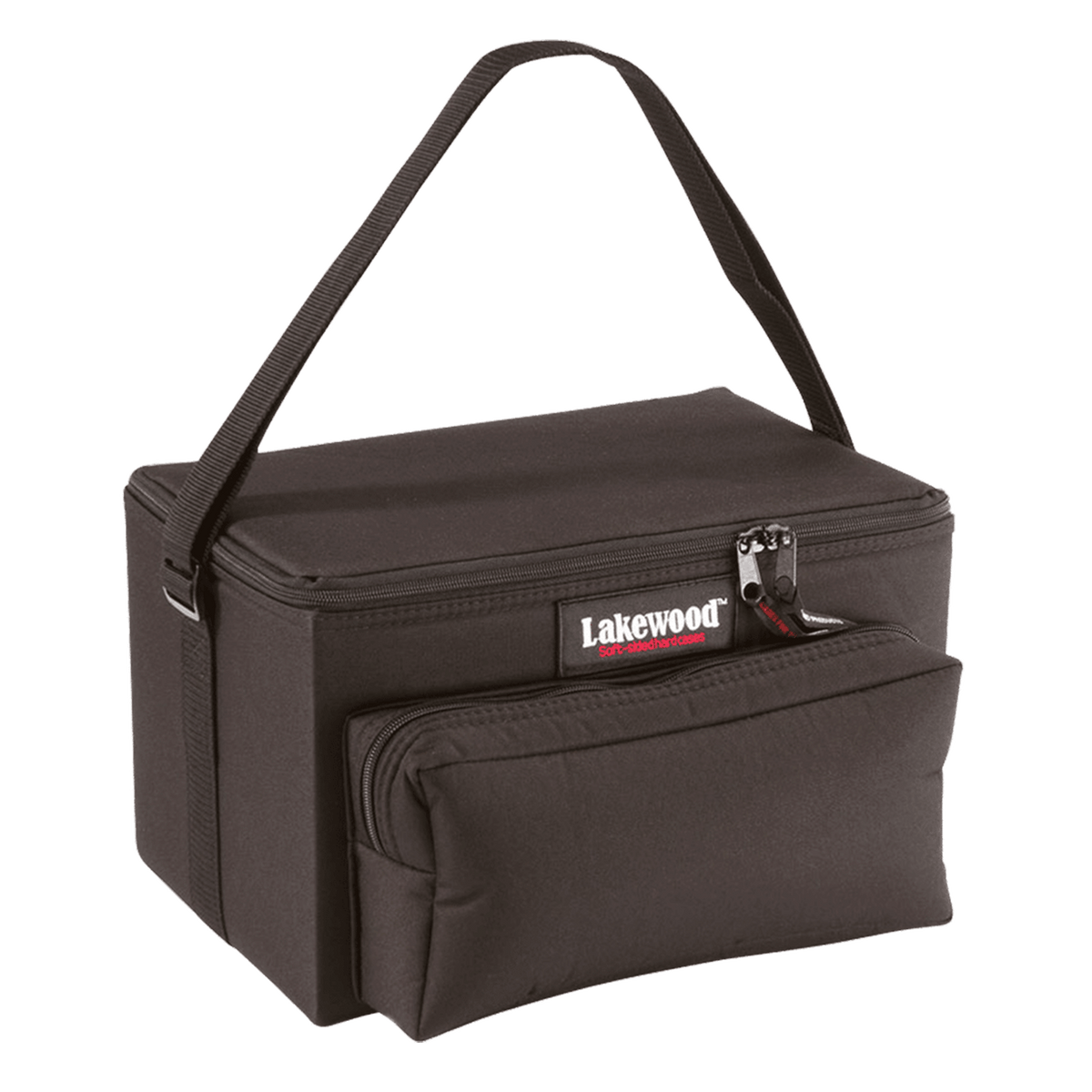 The Clay Shooter Case from Lakewood Products has side compartments that hold four boxes of shells each – 200 total shells Center compartment holds 200 empty shells Storage pocket and large exterior pocket for your glasses, gloves, ear protection, tools, etc. It floats (when zipped up) even when full of shells. Adjustable shoulder strap. Made in the USA. Lifetime Warranty.