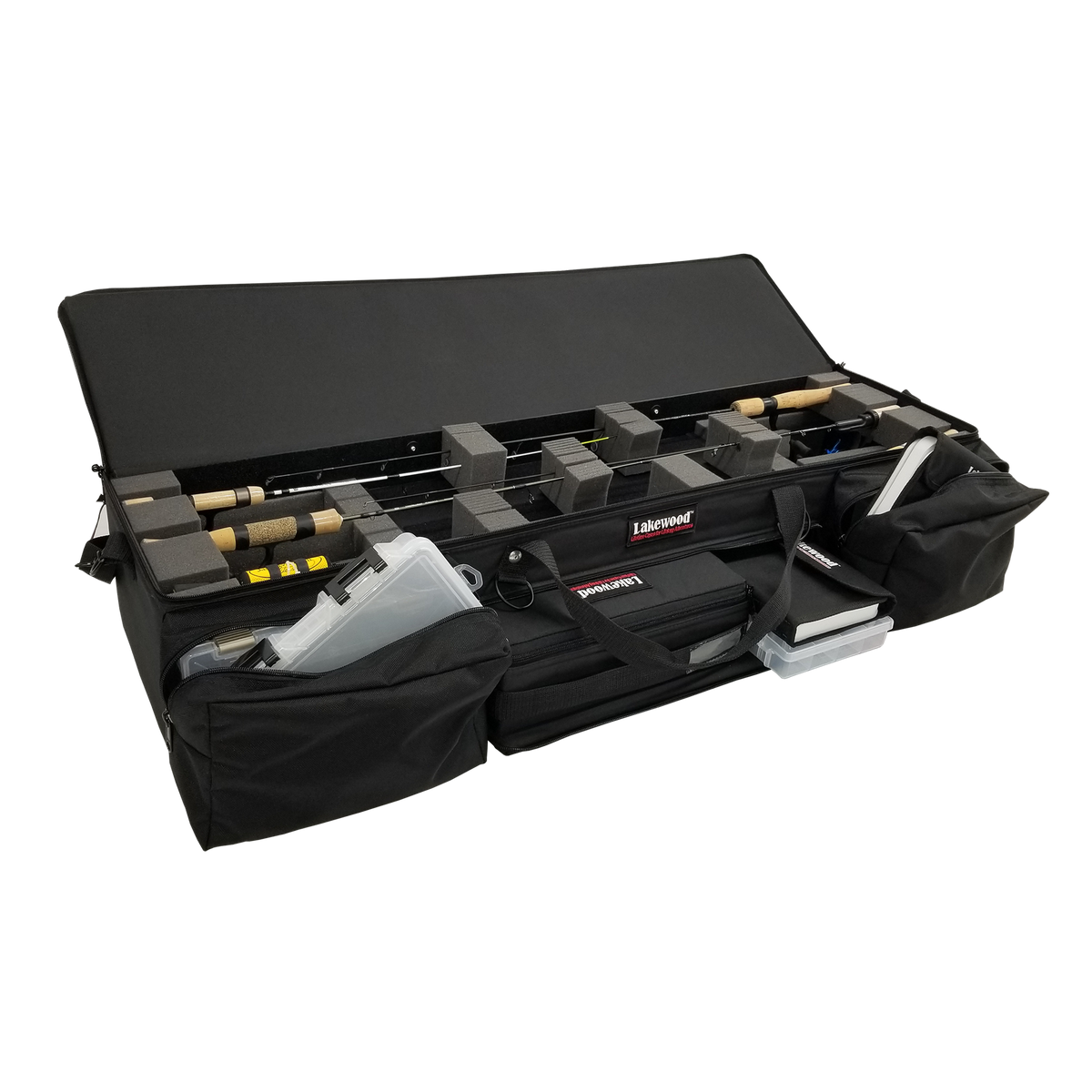 Lakewood brings you the Ultimate Ice Rod Case! Designed to hold all your gear while protecting your rods and reels. Will accommodate rods up to 44" in length. Perfect for the back of your ATV/UTV or snowmobile. Customizable foam and lots of storage. Made in the USA. Lifetime Warranty.