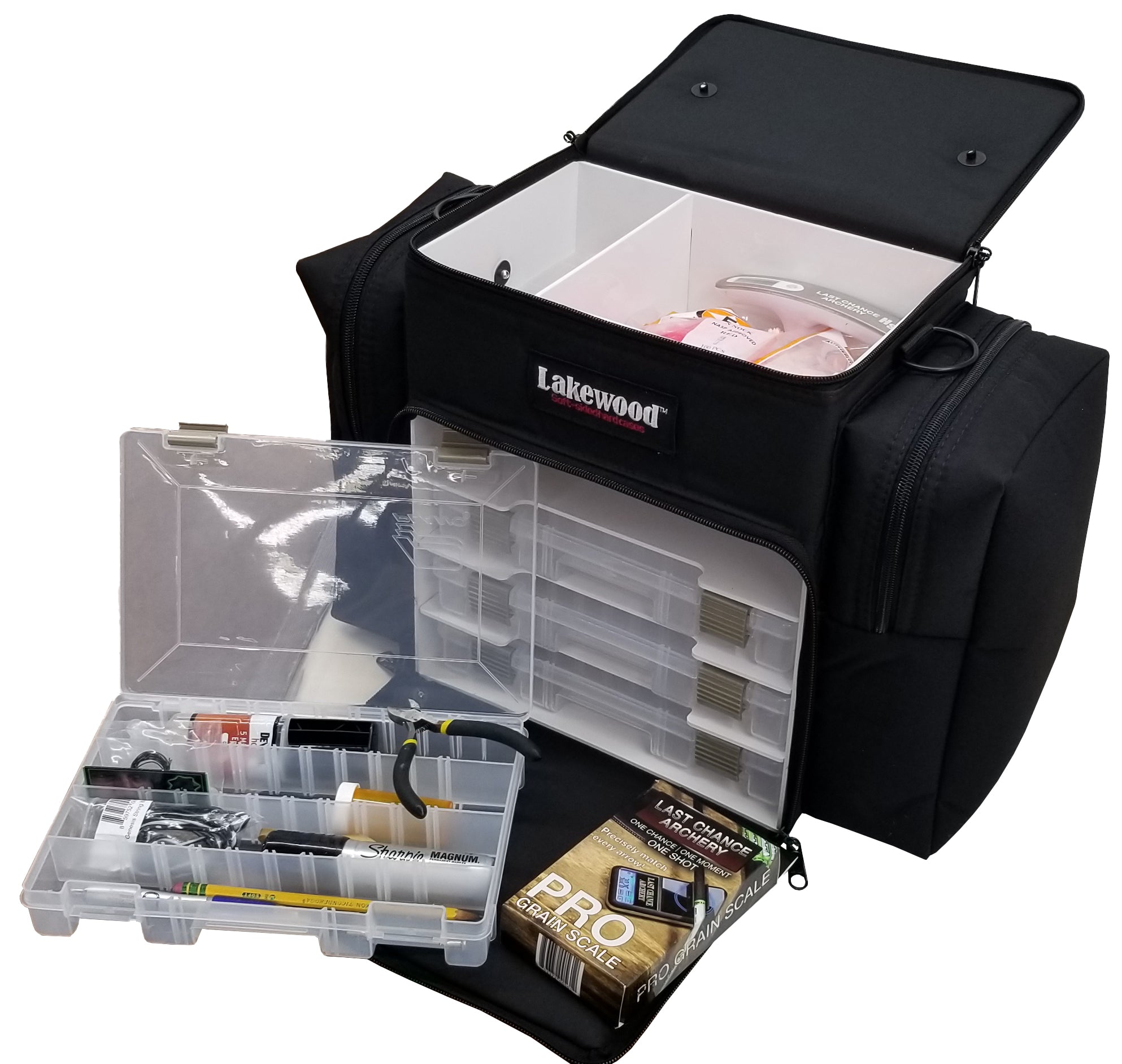 archery tackle box Plano 4-Drawer used lures and large supplies Centershot Archery Tool Kit Case